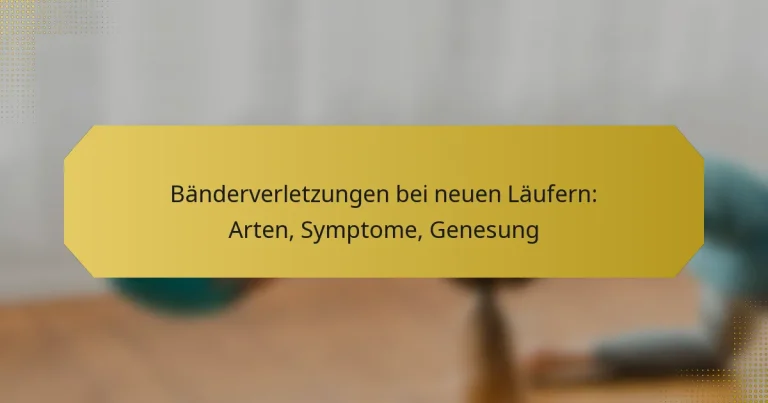 Bänderverletzungen bei neuen Läufern: Arten, Symptome, Genesung