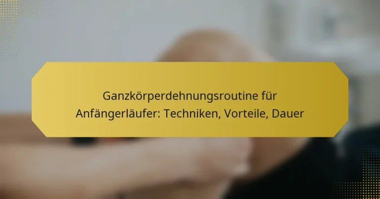 Ganzkörperdehnungsroutine für Anfängerläufer: Techniken, Vorteile, Dauer