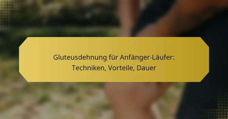 Gluteusdehnung für Anfänger-Läufer: Techniken, Vorteile, Dauer