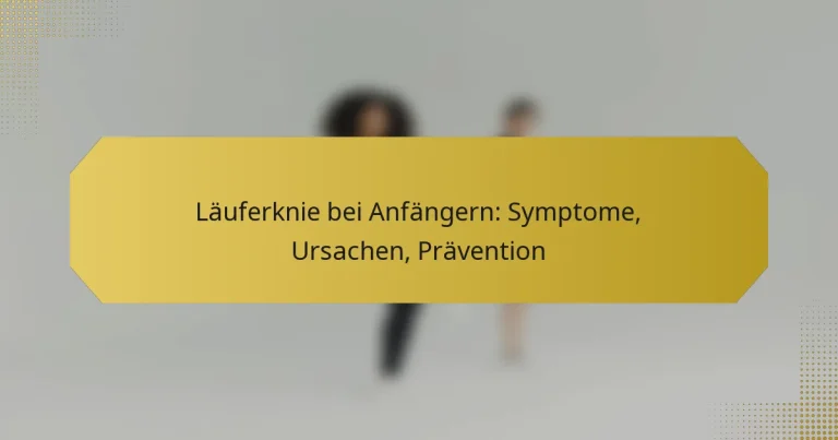 Läuferknie bei Anfängern: Symptome, Ursachen, Prävention
