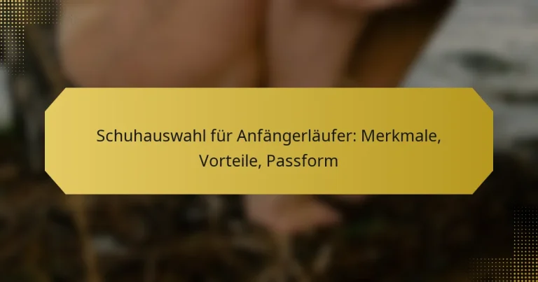 Schuhauswahl für Anfängerläufer: Merkmale, Vorteile, Passform