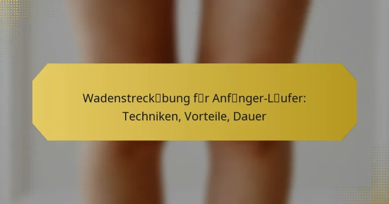 Wadenstreckübung für Anfänger-Läufer: Techniken, Vorteile, Dauer